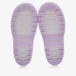 Girls White Butterfly Rain Boots