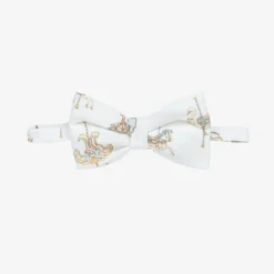 Girls White Carousel Print Cotton Headband