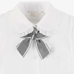 Girls White Cotton Blouse