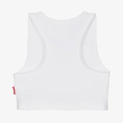Girls White Cotton Bra Top