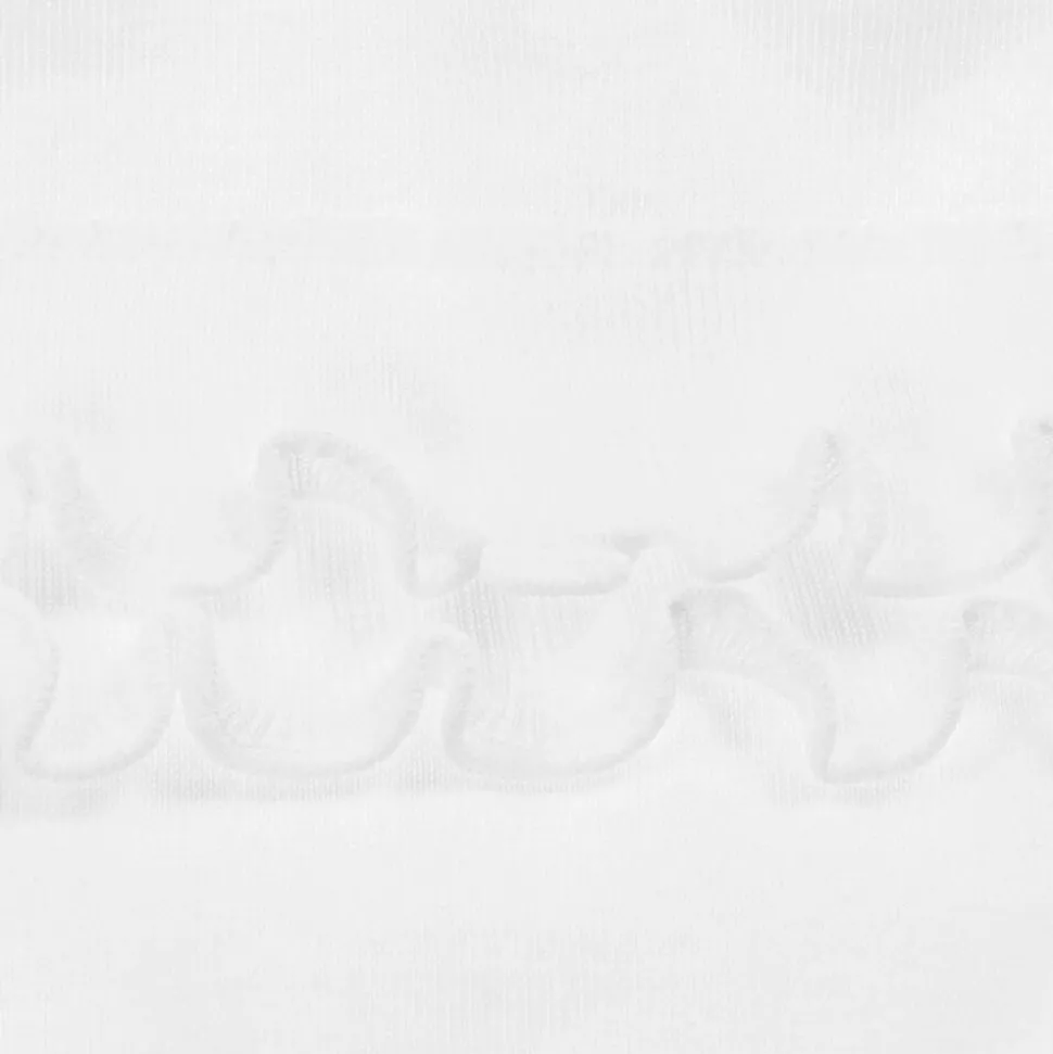 Girls White Cotton Frilly Pants