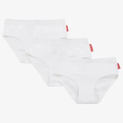Girls White Cotton Knickers (3 Pack)
