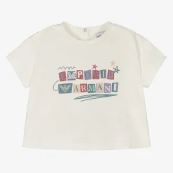 Girls White Cotton T-Shirt