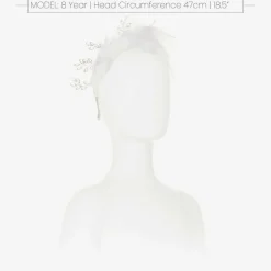 Girls White Feather Hairband