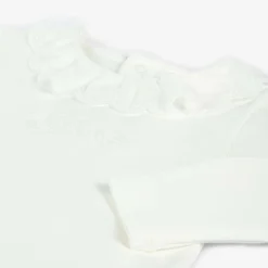 Girls White Organic Cotton Babysuit Gift Set