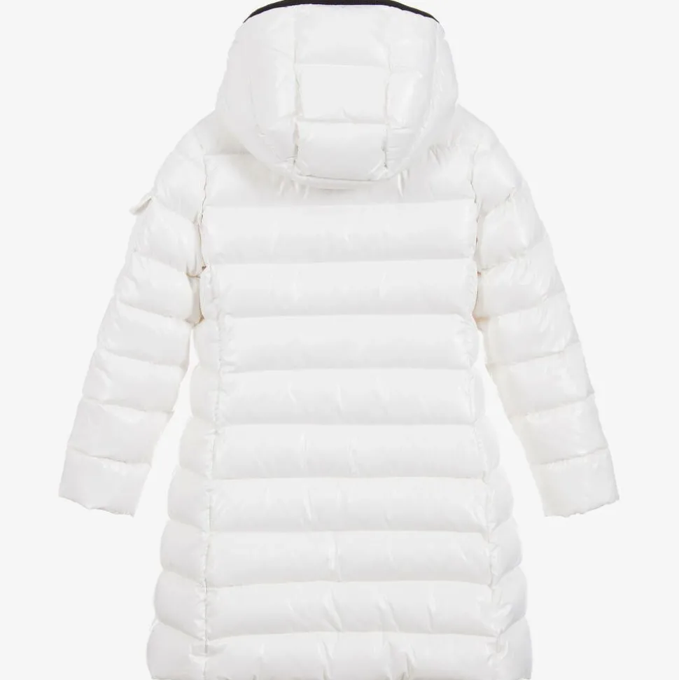 Girls White Padded Moka Coat