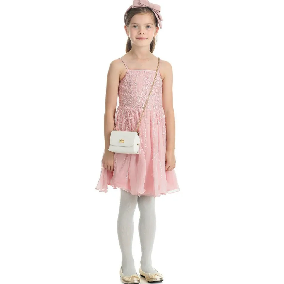 Girls White Patent Leather Bag (12cm)