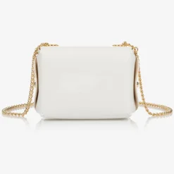 Girls White Patent Leather Bag (12cm)
