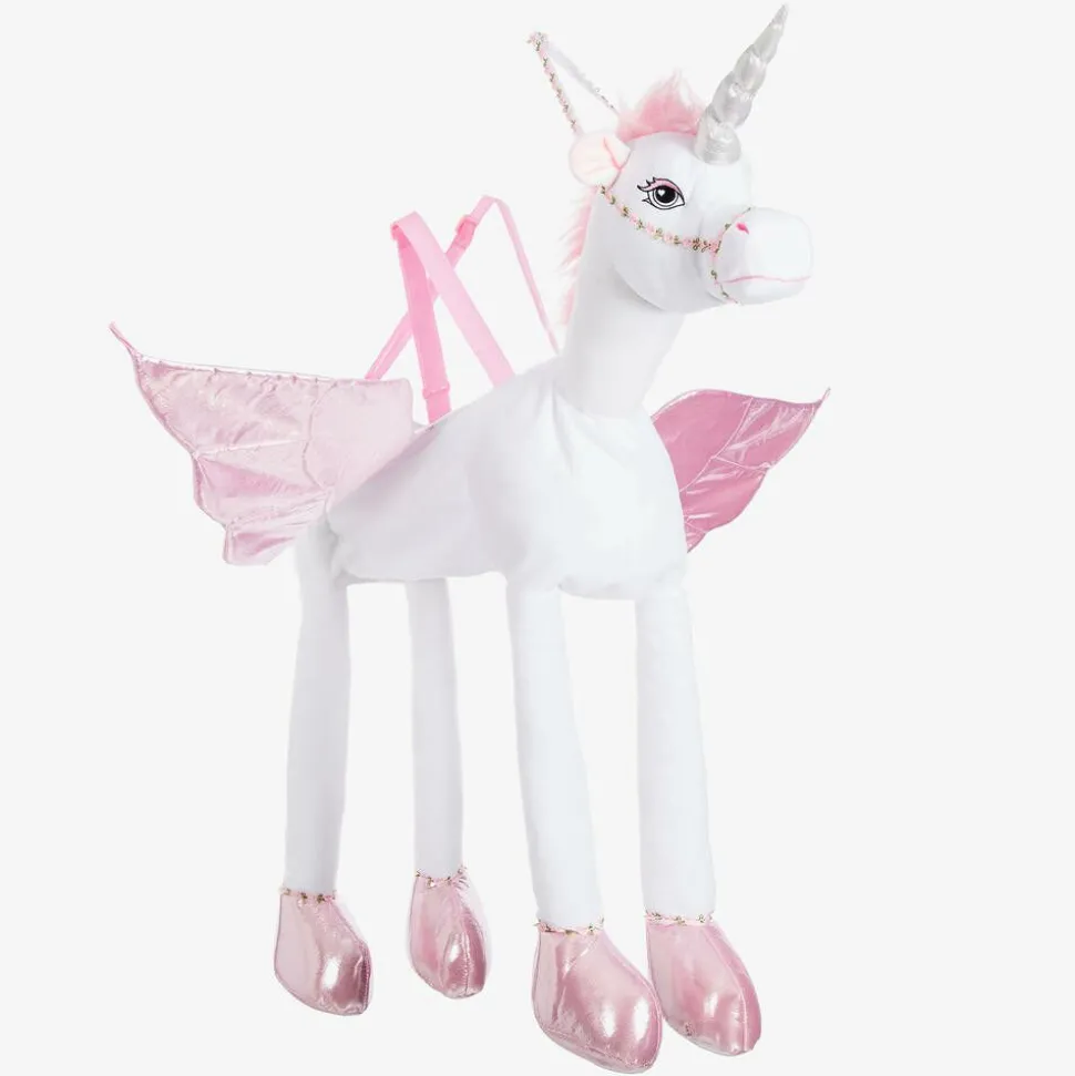 Girls White Sound & Light Unicorn Costume