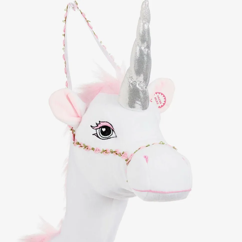 Girls White Sound & Light Unicorn Costume
