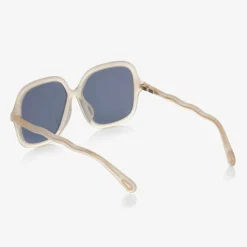 Girls White Square Sunglasses