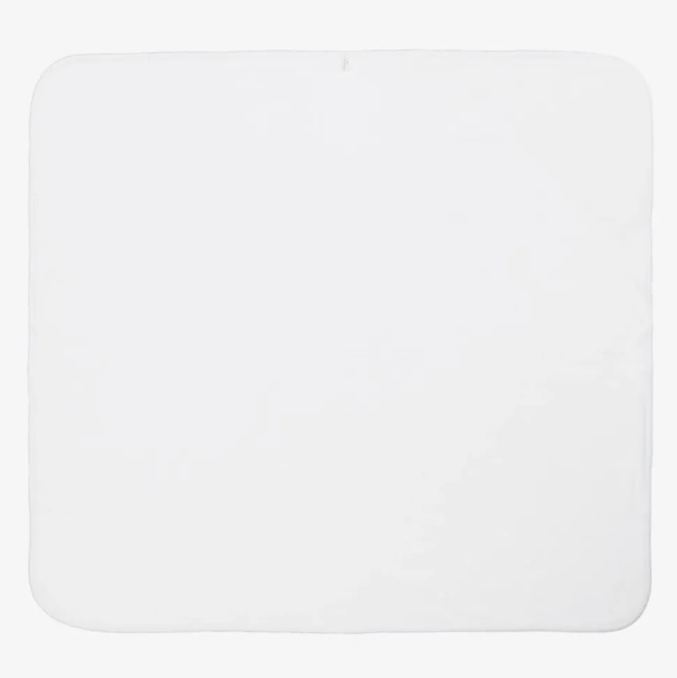 Girls White Summer Gardens Hooded Towel & Mitt Set