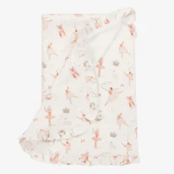 Girls White Supima Cotton Opera Blanket (82cm)