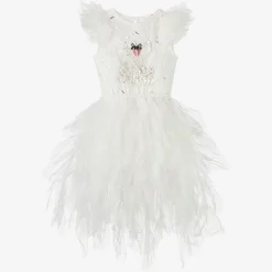 Girls White Swan Lake Costume Dress