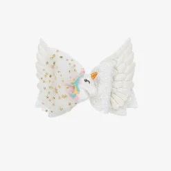 Girls White Unicorn Hair Clip (8cm)