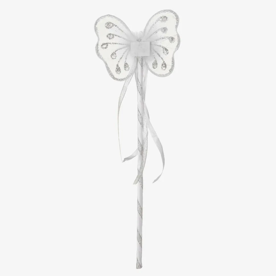 Girls White Wings & Wand Dressing-Up Set