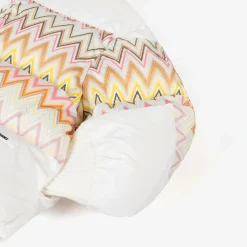 Girls White Zigzag Down Puffer Jacket