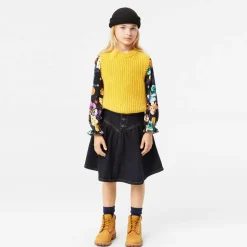 Girls Yellow Knitted Wool Slipover