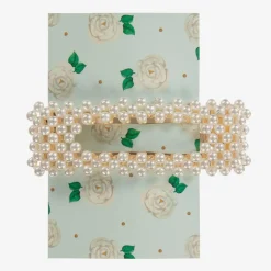 Gold & Pearl Hair Clip (8cm)