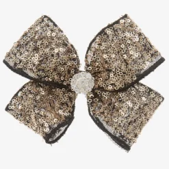 Gold Bow Hairclip (11cm)