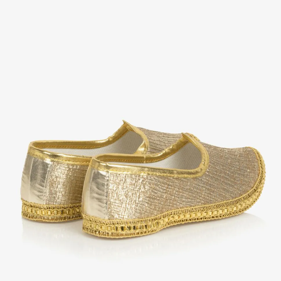 Gold Brocade Pumps