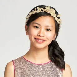 Gold Pearl Garland Headband