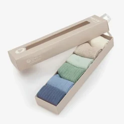 Green & Blue Cotton Baby Socks (6 Pack)
