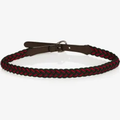 Green & Red Braided Web Belt
