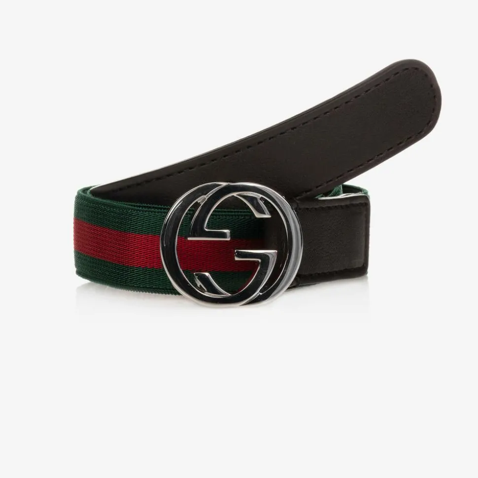 Green & Red GG Web Belt