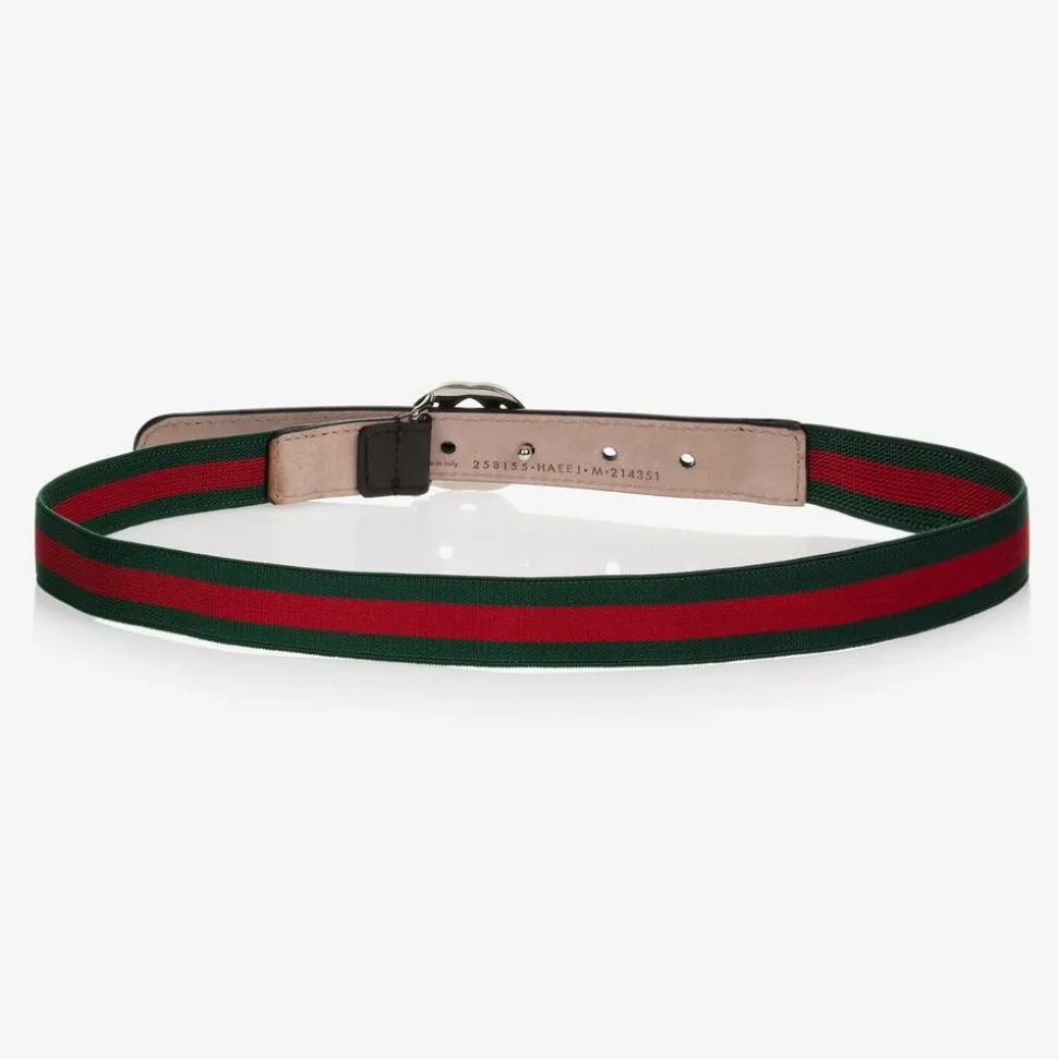 Green & Red GG Web Belt
