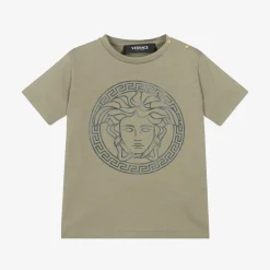 Green Cotton Medusa Baby T-Shirt