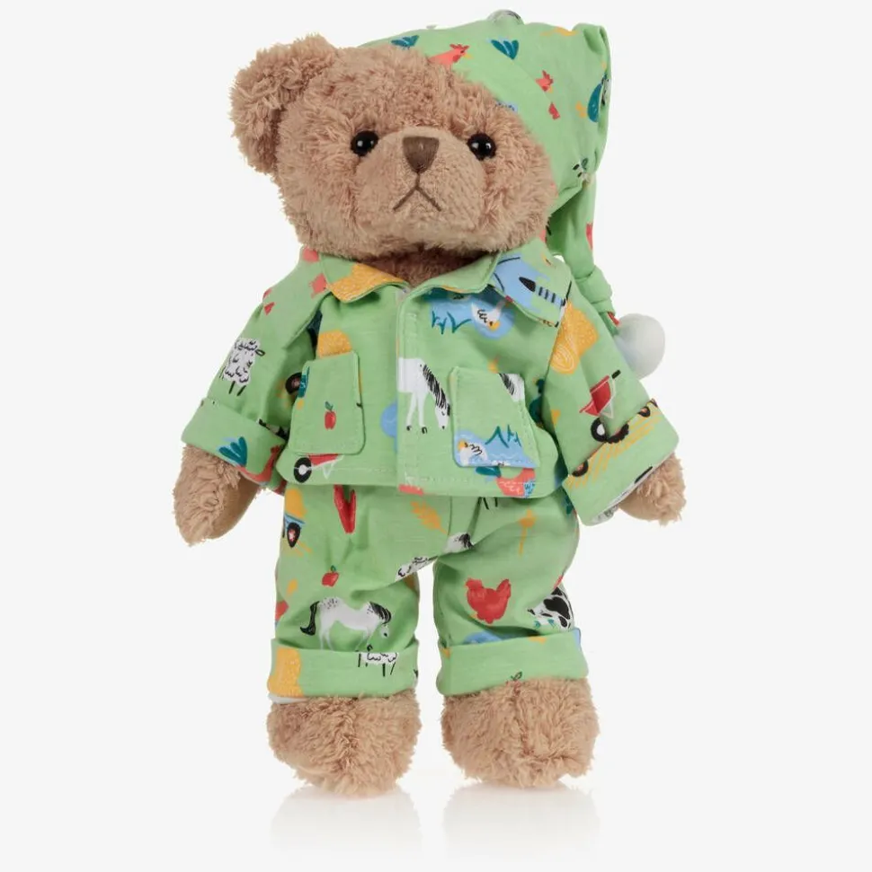 Green Farmyard Pyjama Teddy Bear (34cm)