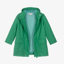 Green Hooded Frog Rain Coat