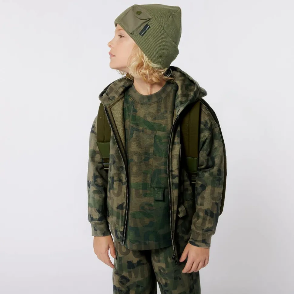 Green Jumbled Logo Cotton T-Shirt