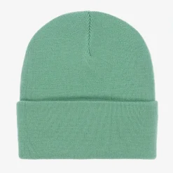 Green Knitted Beanie Hat
