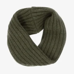 Green Merino Wool Knitted Snood