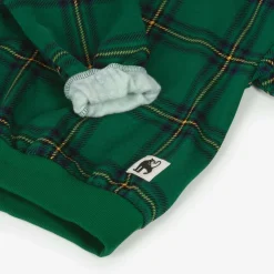 Green Organic Cotton Checked Sweatshirt