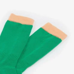 Green Organic Cotton Knitted Ski Socks