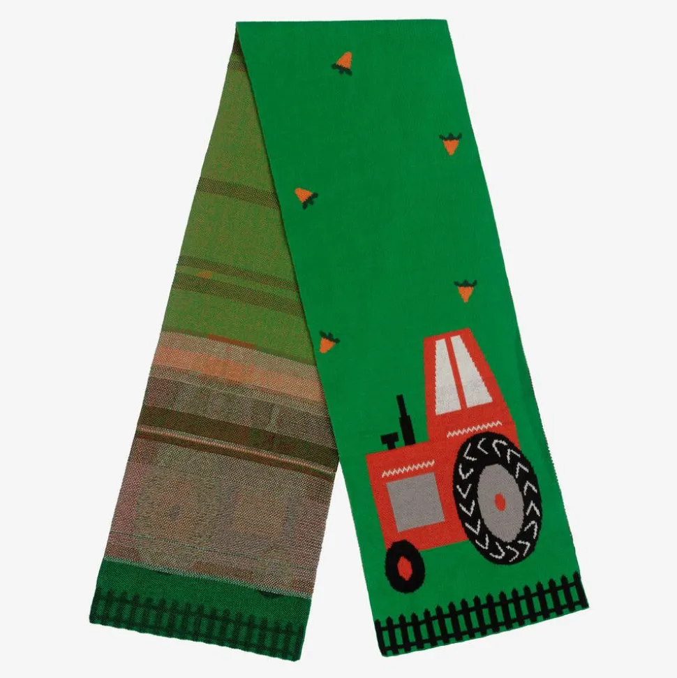 Green Organic Cotton Tractor Scarf