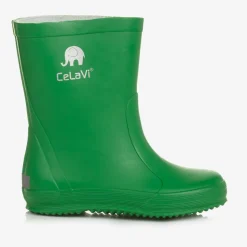 Green Rubber Rain Boots