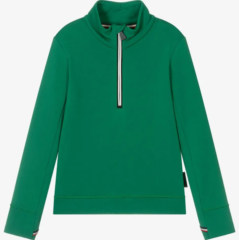 Green Technical Half-Zip Top