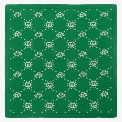 Green Wool Knitted Interlocking G Blanket (85cm)