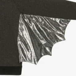 Grey & Silver Cotton Bat Hoodie