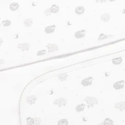 Grey & White Cotton Baby Sheep Blanket (73cm)