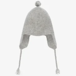 Grey Cashmere Knit Hat