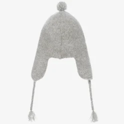Grey Cashmere Knit Hat