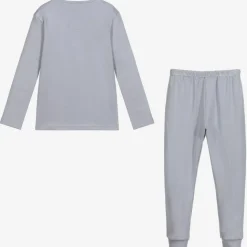 Grey Cotton Jersey Pyjamas