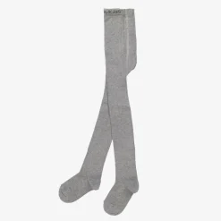 Grey Cotton Knitted Tights