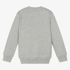 Grey Cotton Teddy Bear Sweatshirt