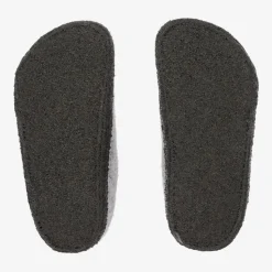 Grey Felted Wool Slippers